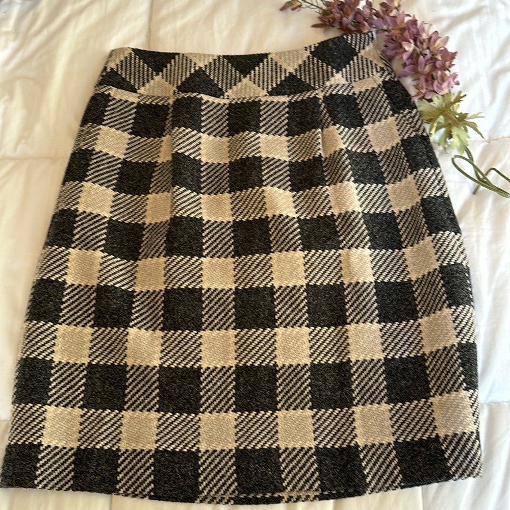 Talbots - Wool Checkered Skirt - 10